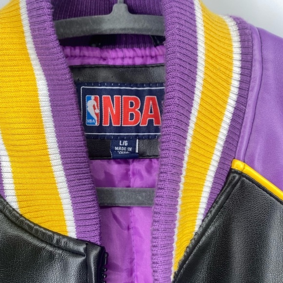 NBA Lakers Purple and Black Bomber Jacket - Picture 5 of 11